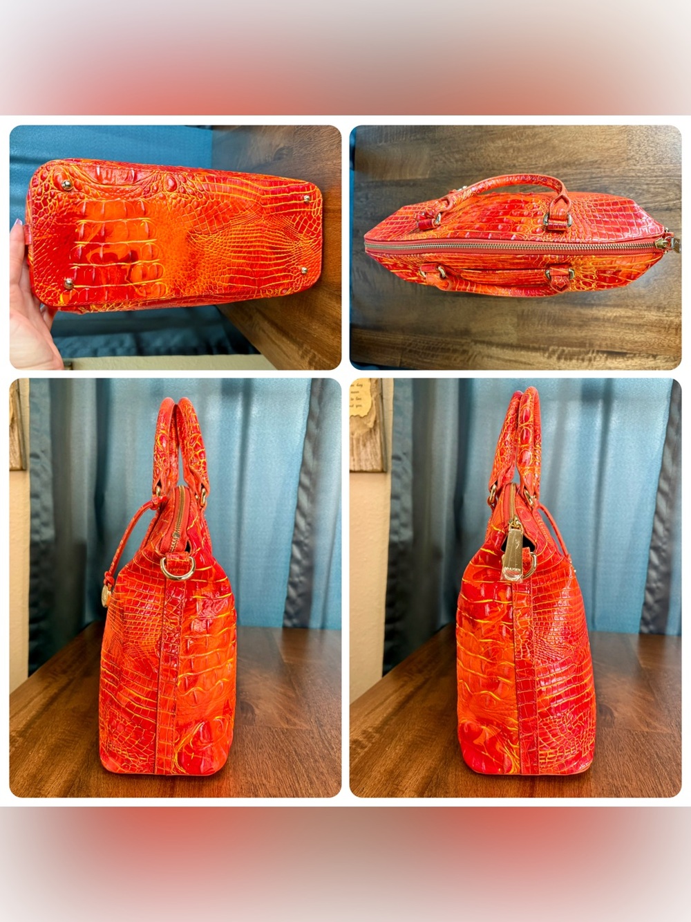 **SOLD**Brahmin EUC Lrg Duxbury - Spicy Orange - FRONT EYE - Like New - Picture 5 of 16